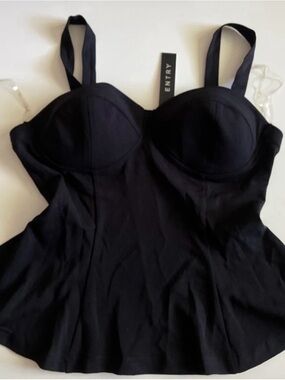Entry Black Bustier-Style Top